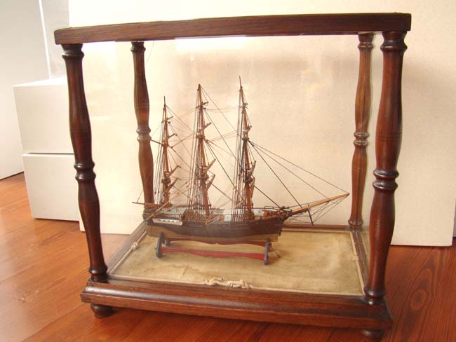 A beautiful cased model of the ship "Amity" of Boston circa 1900